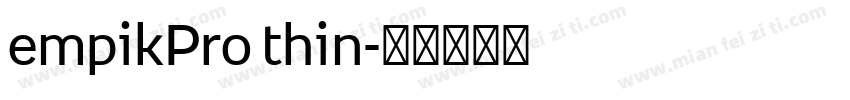 empikPro thin字体转换